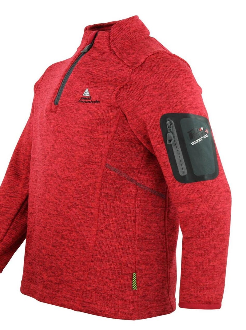 Sweat polaire garçon ECYPA - PEAK MOUNTAIN Rouge - Kiabi