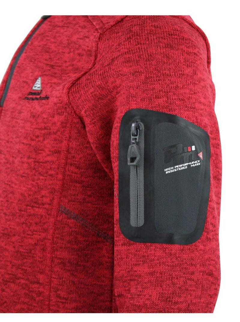 Sweat polaire garçon ECYPA - PEAK MOUNTAIN Rouge - Kiabi