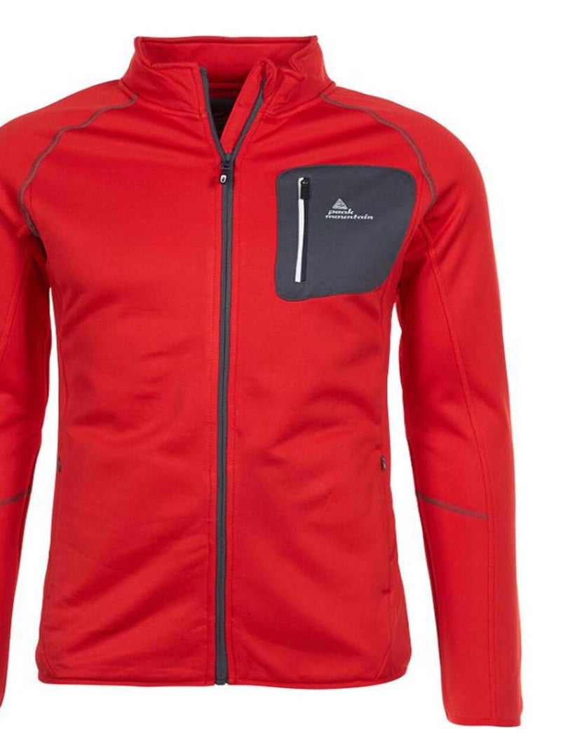 Sweat polaire homme CEMANI - PEAK MOUNTAIN Rouge - Kiabi