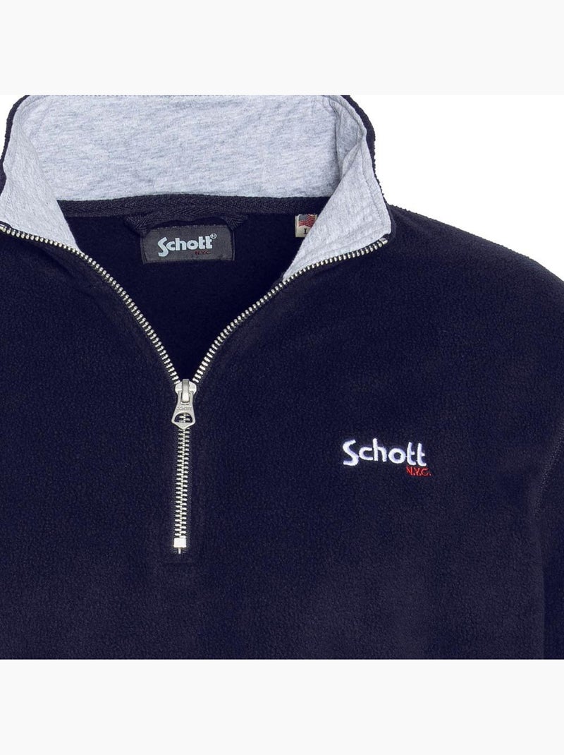 Sweat Polaire Homme Schott Bleu marine - Kiabi