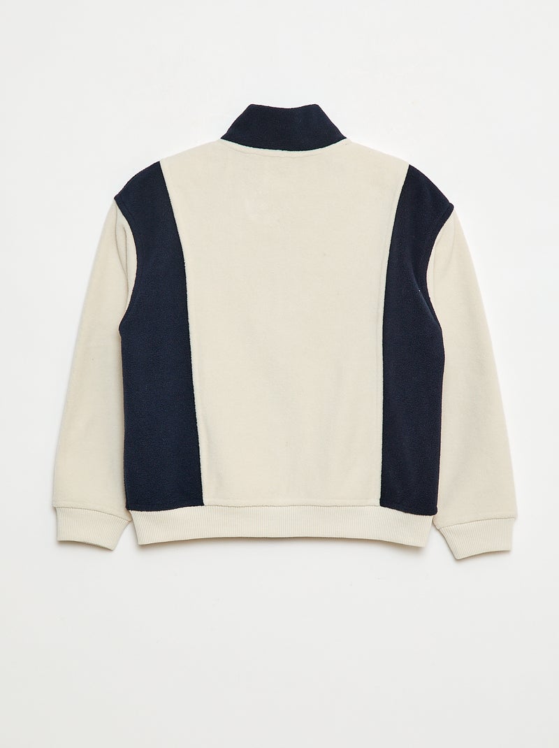 Sweat polaire loose Beige - Kiabi