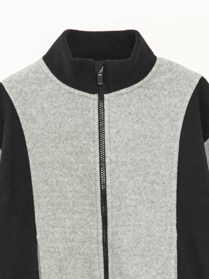 Sweat polaire loose Gris - Kiabi
