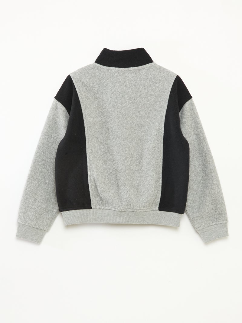 Sweat polaire loose Gris - Kiabi