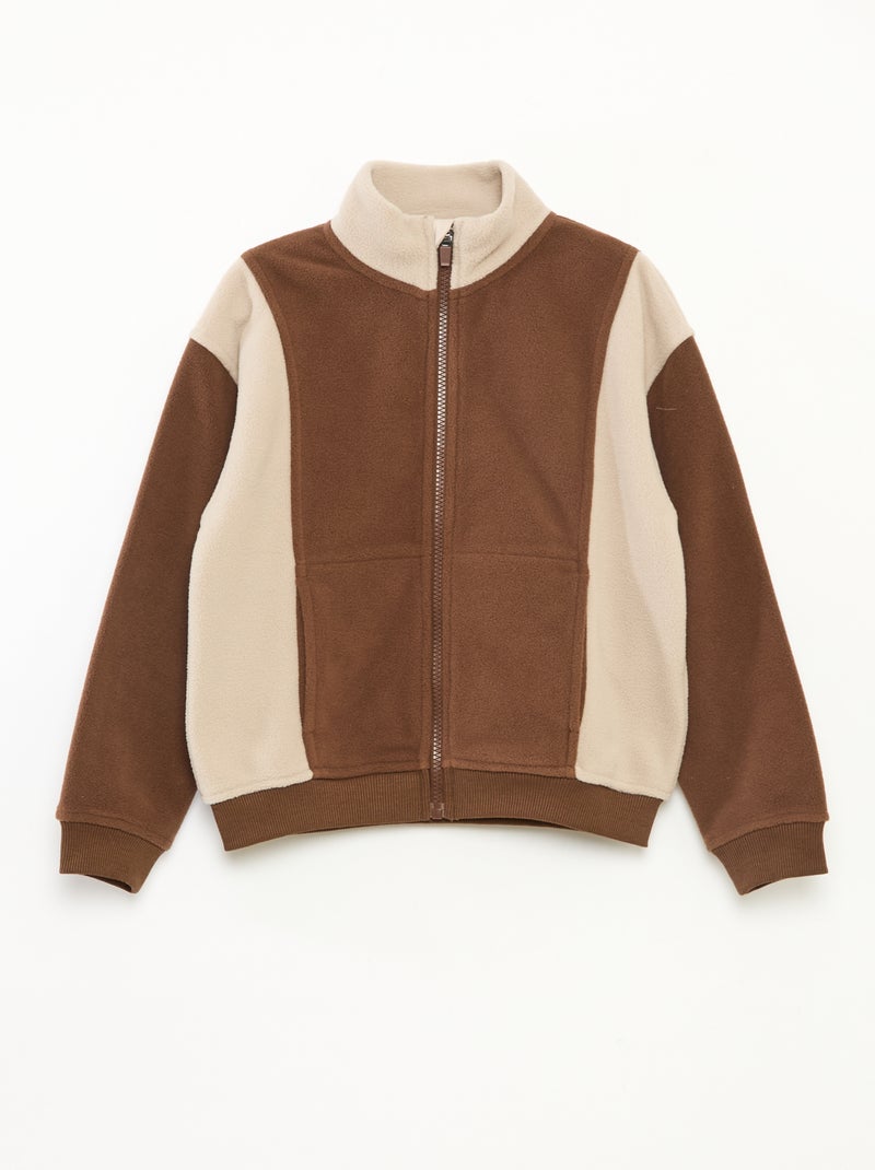Sweat polaire loose Marron Garçon Kiabi