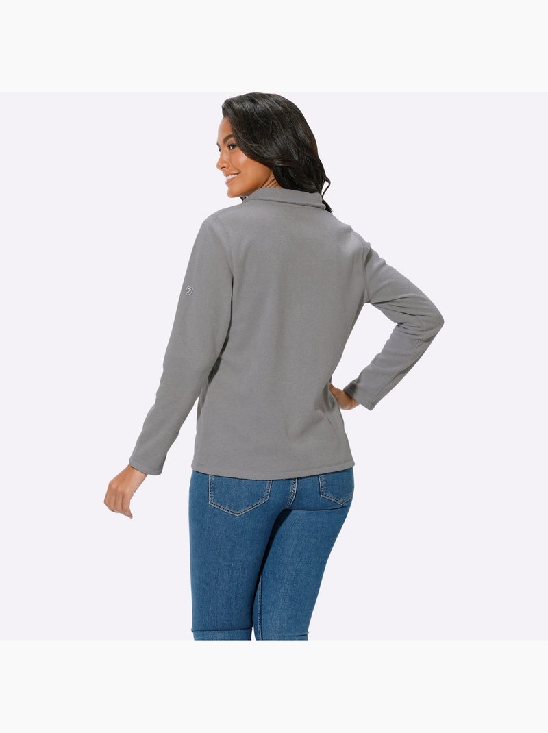 Sweat polaire qualité polaire douce - taille standard - witt Gris chiné - Kiabi