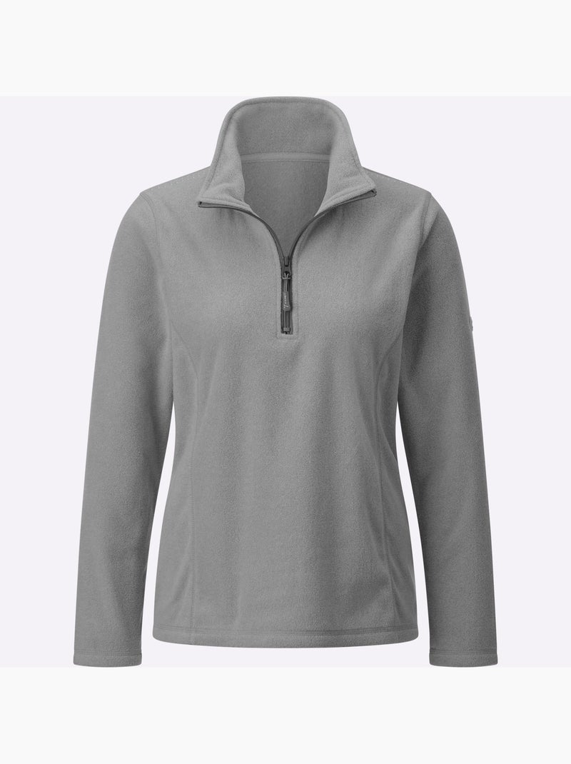 Sweat polaire qualité polaire douce - taille standard - witt Gris chiné - Kiabi