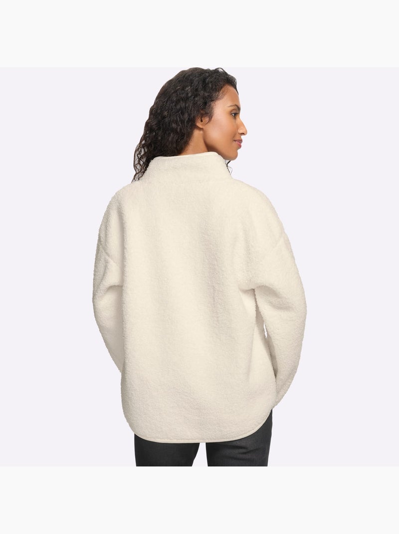 Sweat Polaire réversible doublure douce - taille standard - helline Ivoire - Kiabi