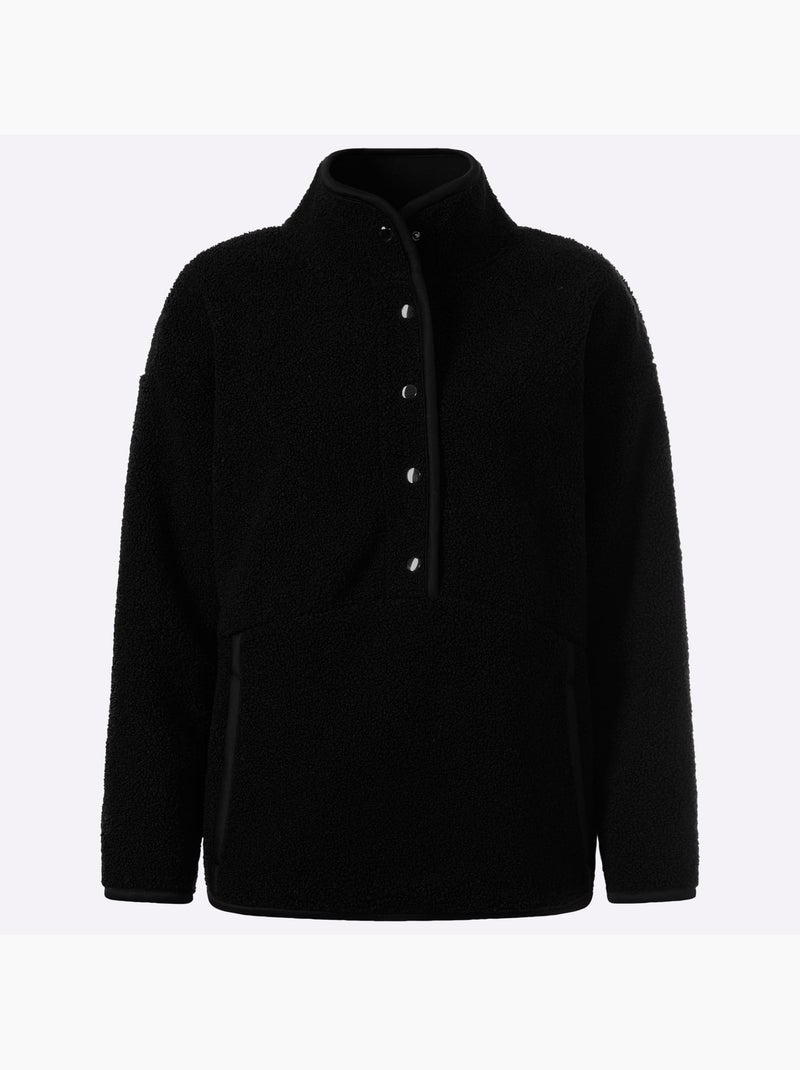 Sweat Polaire réversible doublure douce - taille standard - helline Noir - Kiabi