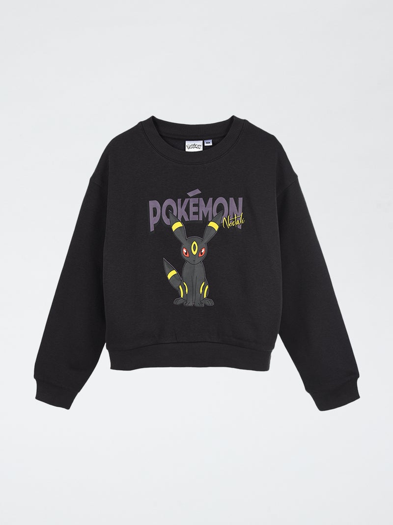Sweat polaire 'Sun city' 'Pokémon' en coton Noir - Kiabi