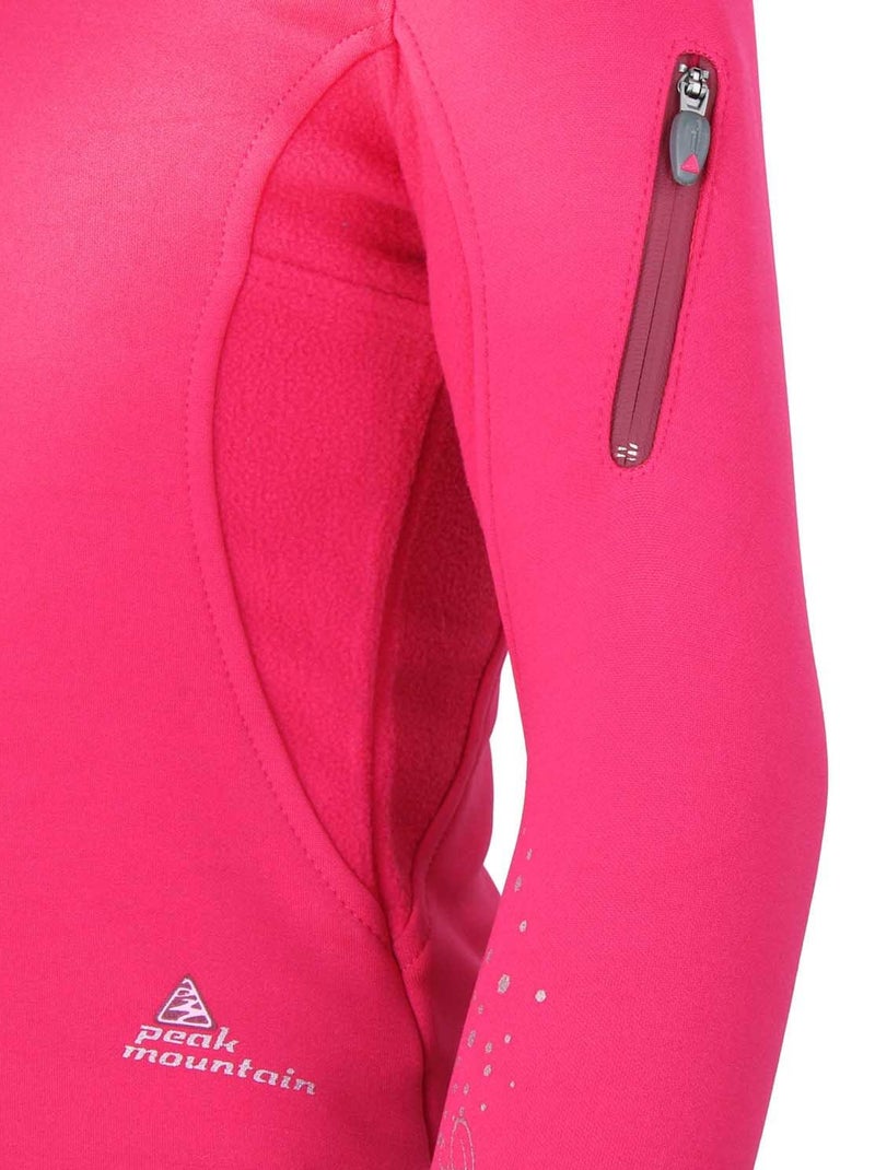 Sweat polarshell fille GANY - PEAK MOUNTAIN Rose fushia - Kiabi