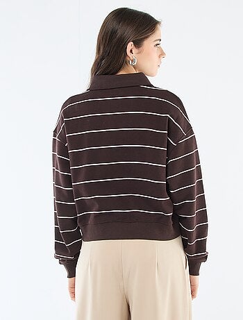 Sweat polo rayé