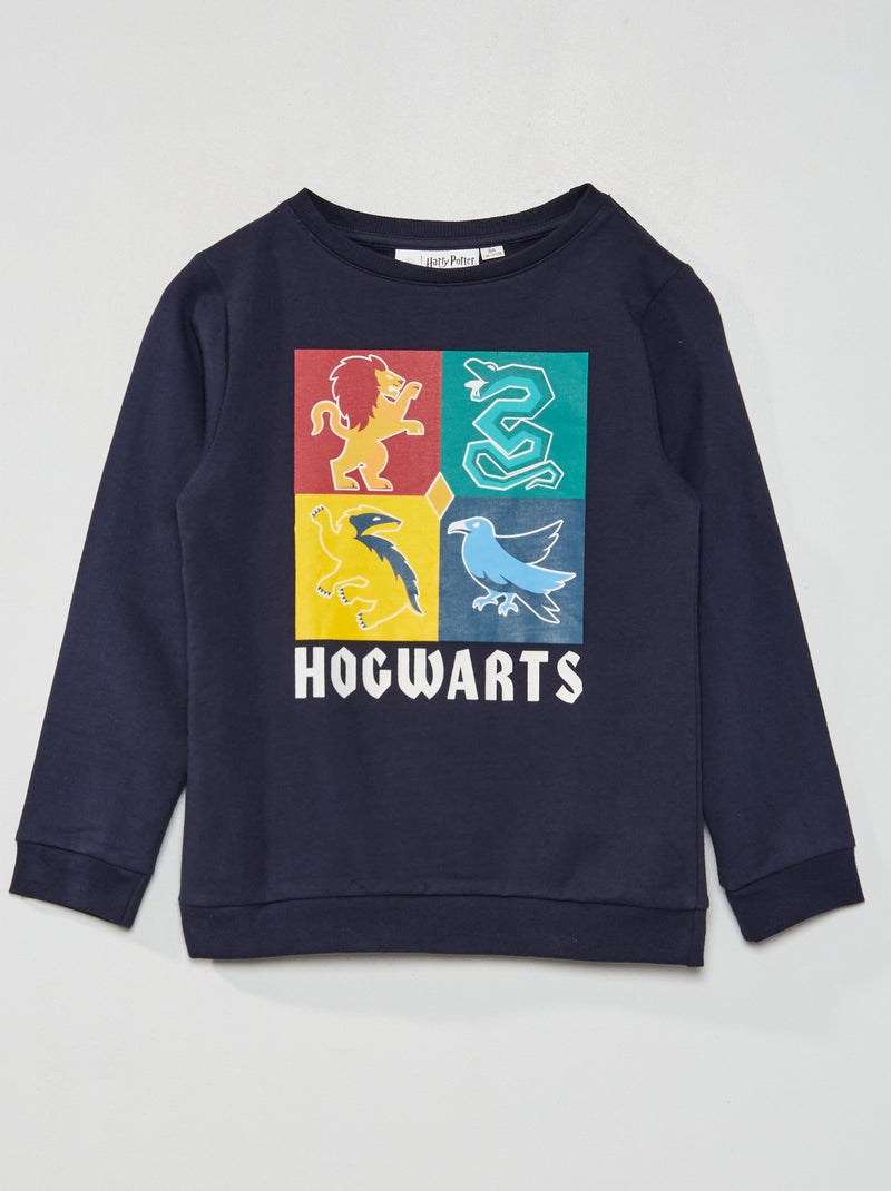 Sweat 'Poudlard' 'Harry Potter' bleu marine - Kiabi