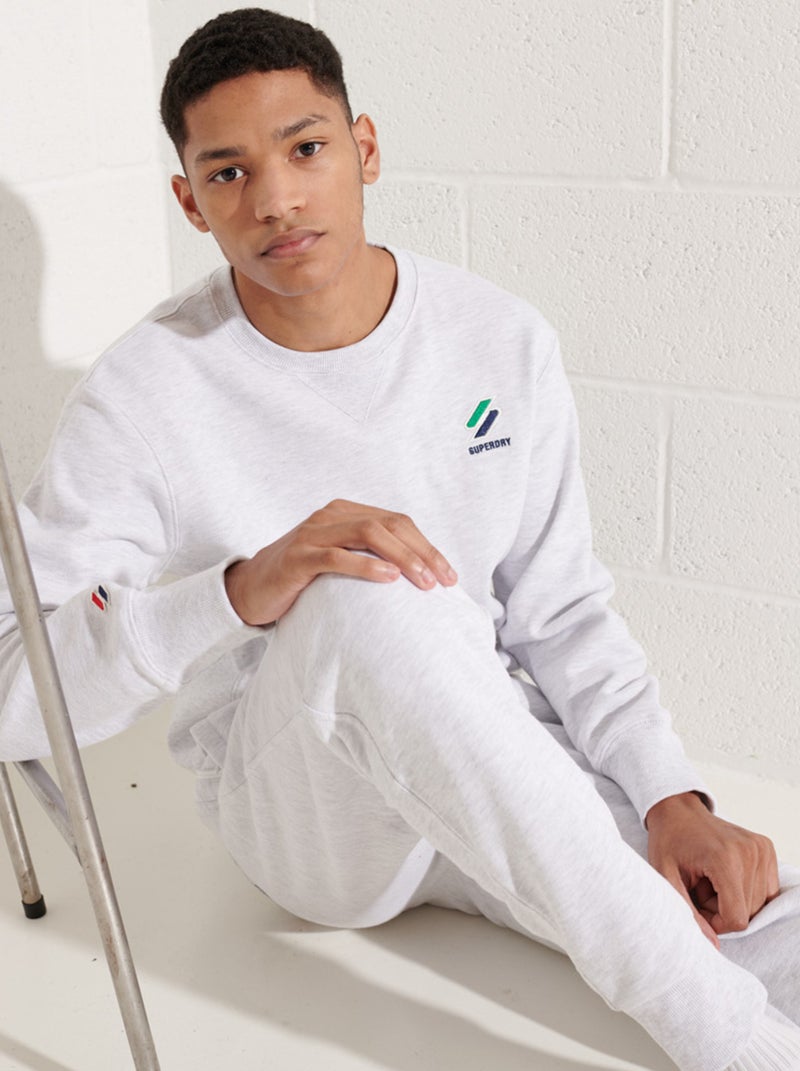 Sweat Ras-du-cou Sportstyle Essential Superdry Blanc - Kiabi
