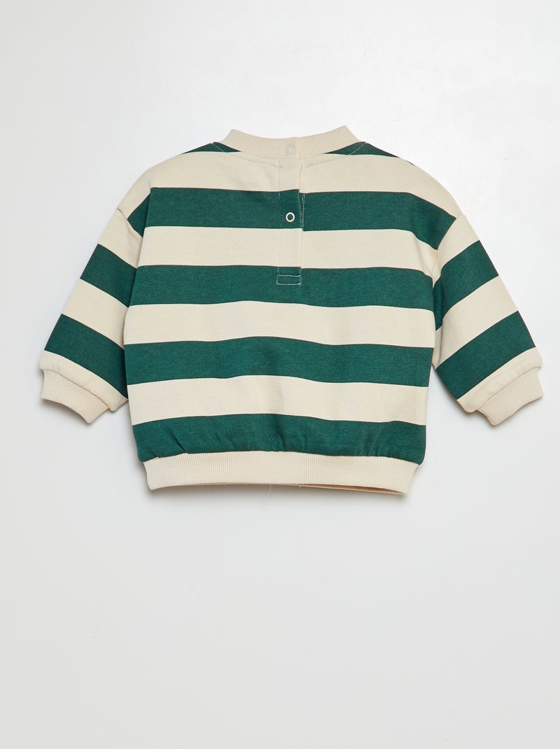 Sweat-Shirt Rayé + Pantalon - Vert clair - Bébé fille - 16.99