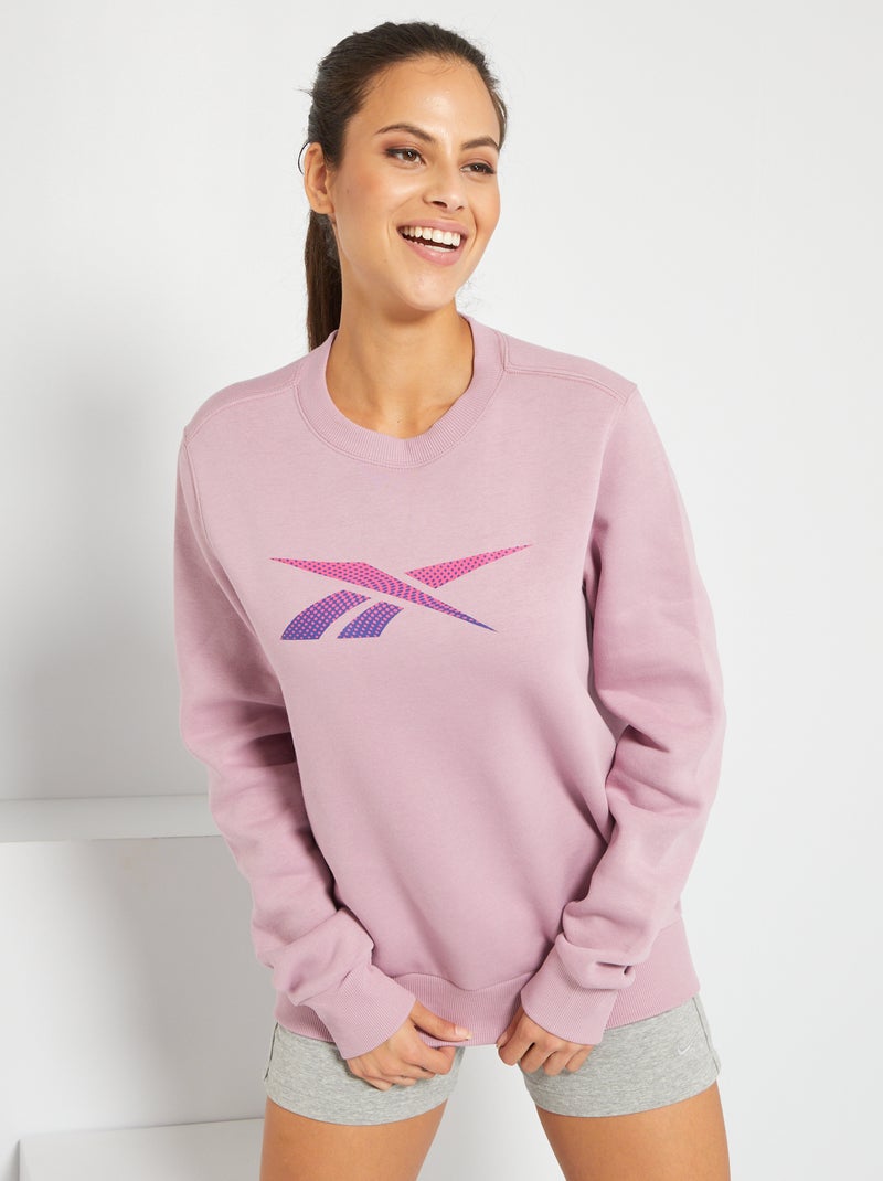Sweat 'Reebok' à col rond Violet - Kiabi
