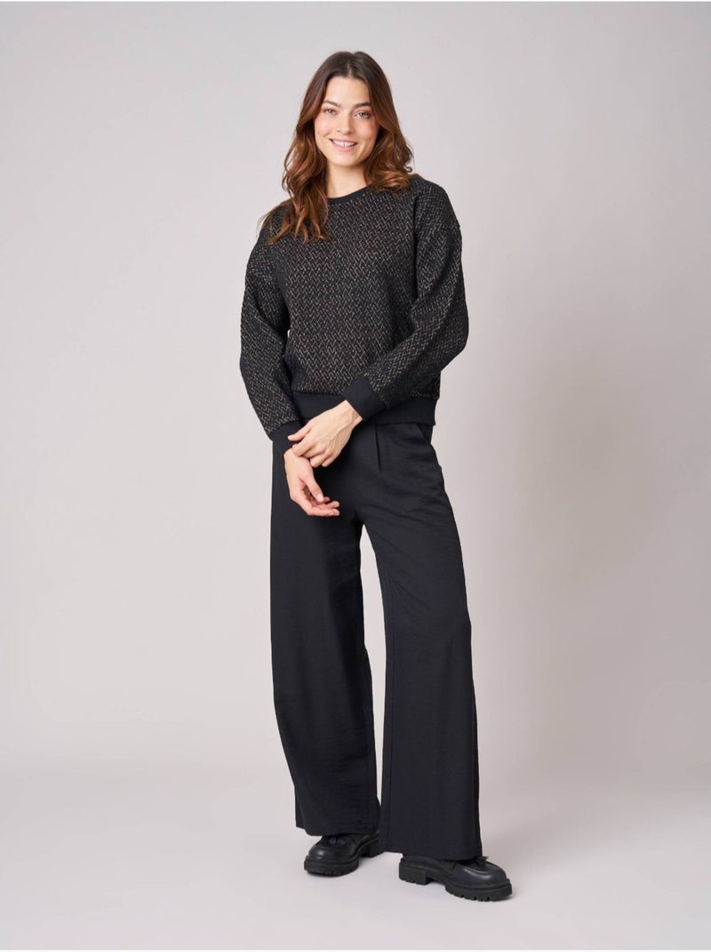 Sweat regular femme molletonné 'Deeluxe' Noir - Kiabi