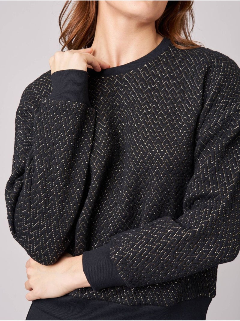 Sweat regular femme molletonné 'Deeluxe' Noir - Kiabi