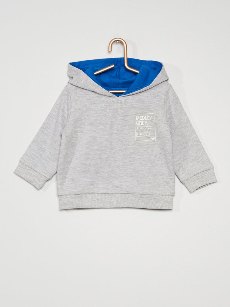 Sweat réversible à capuche bleu - Kiabi