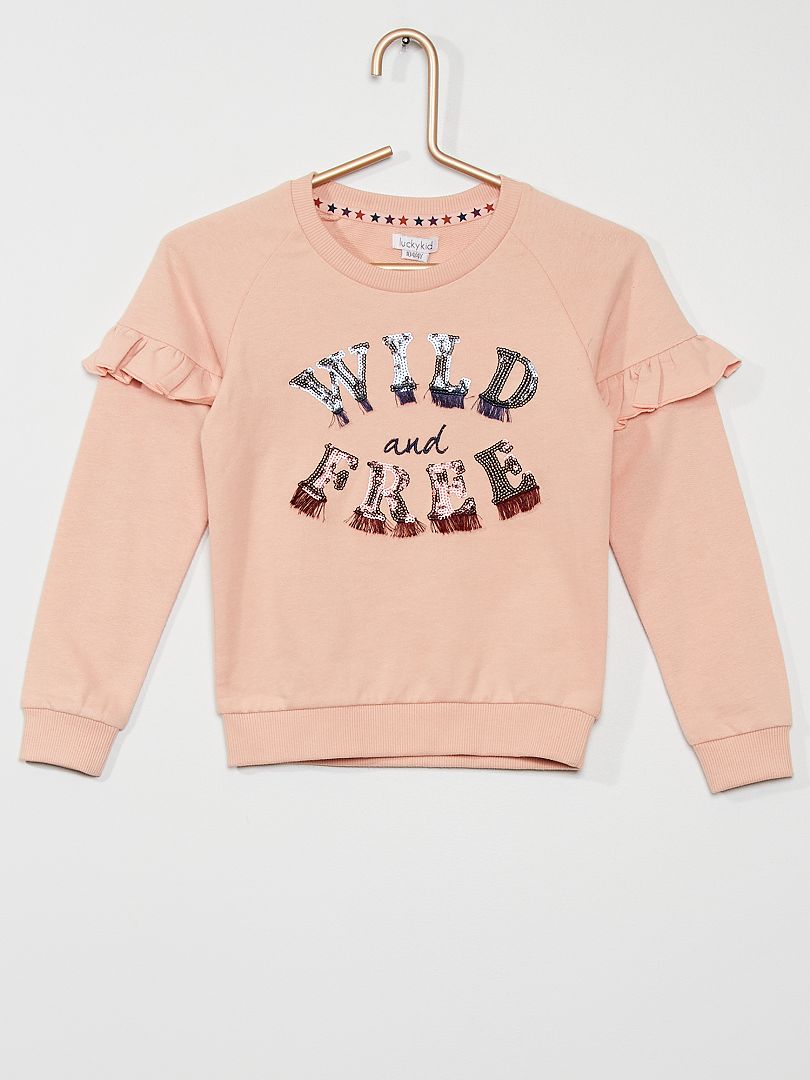 sweat asics fille rose