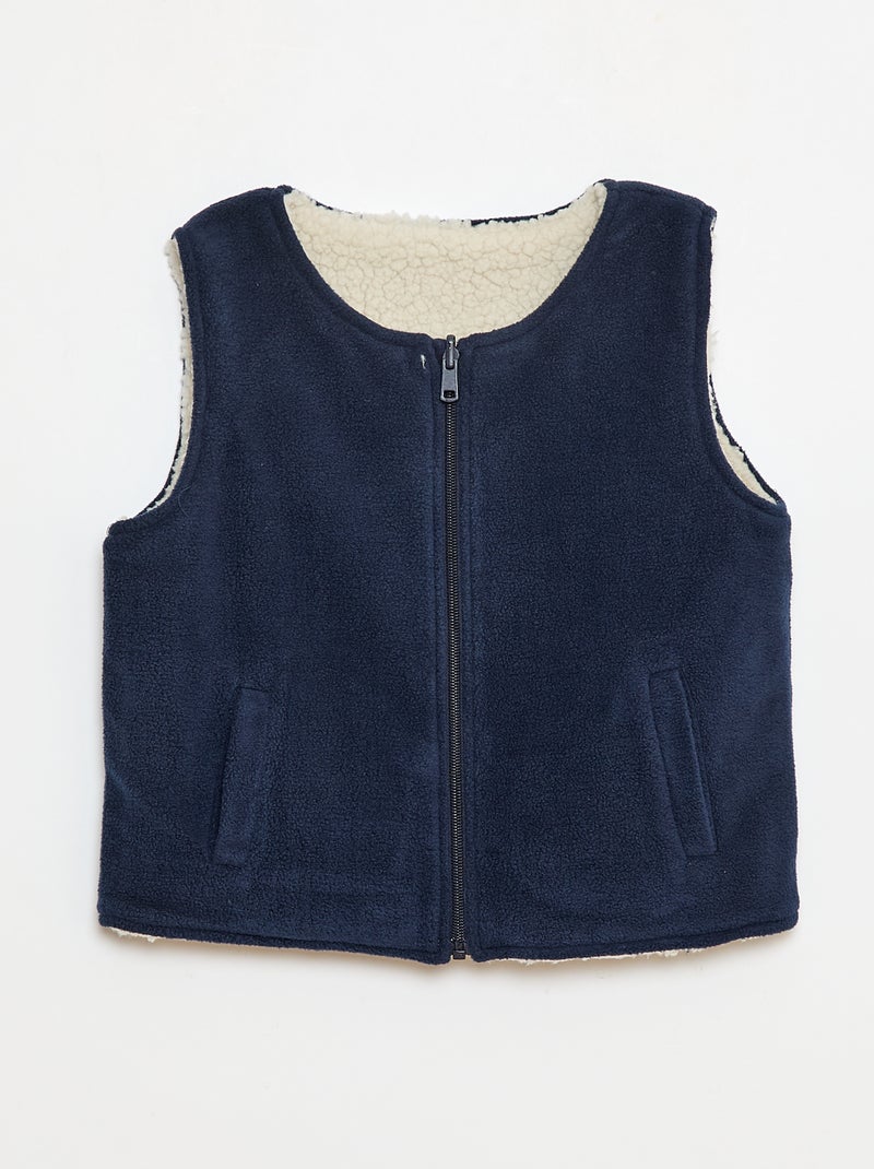 Sweat sans manches réversible Bleu - Kiabi