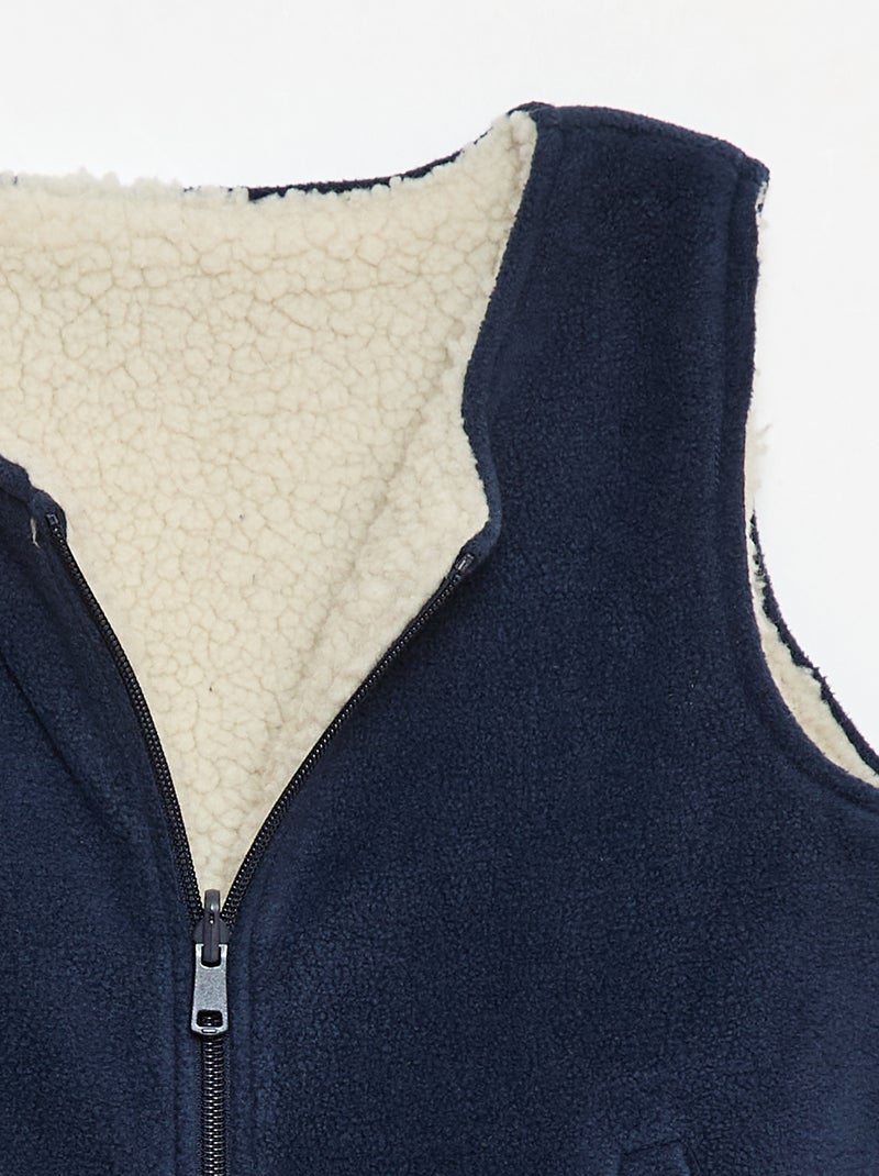 Sweat sans manches réversible Bleu - Kiabi