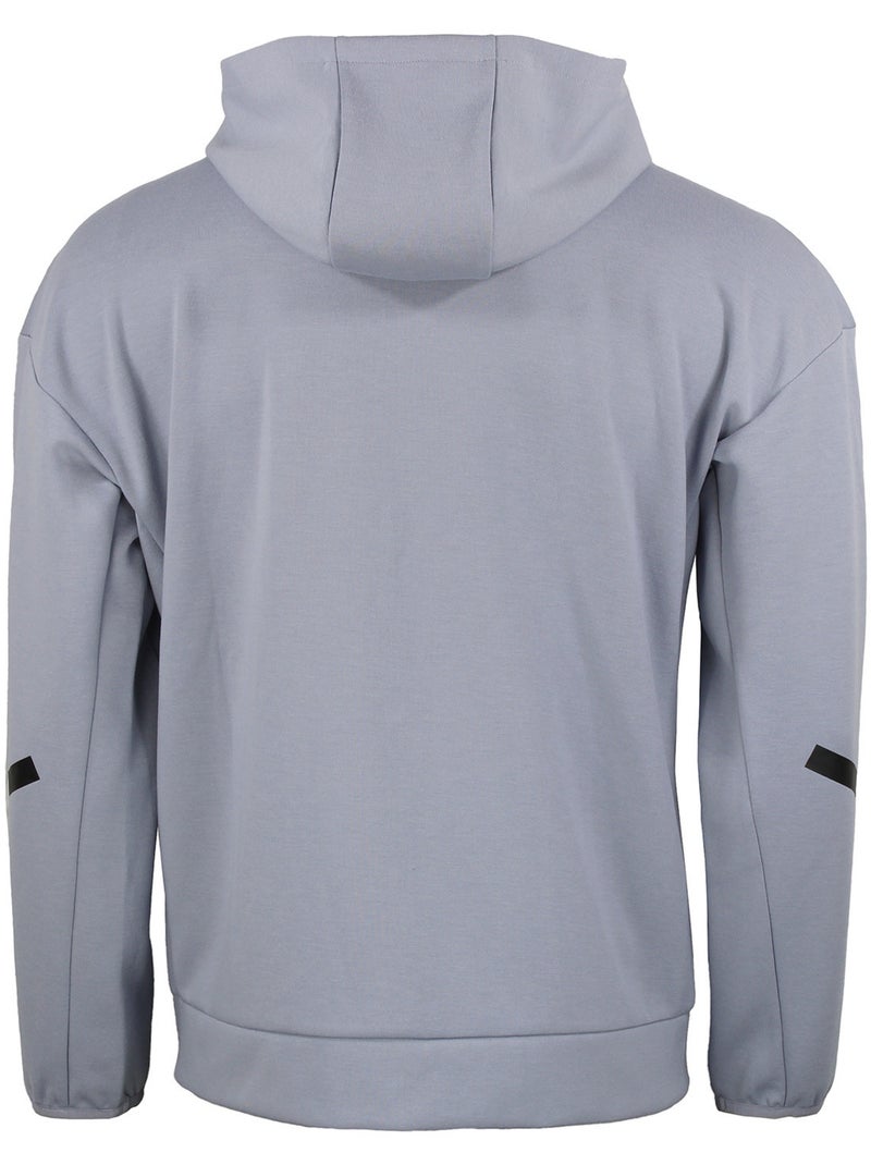 SWEAT SCUBA A CAPUCHE ZIPPE CLAPOTIS HOMME - PEAK MOUNTAIN Gris perle - Kiabi