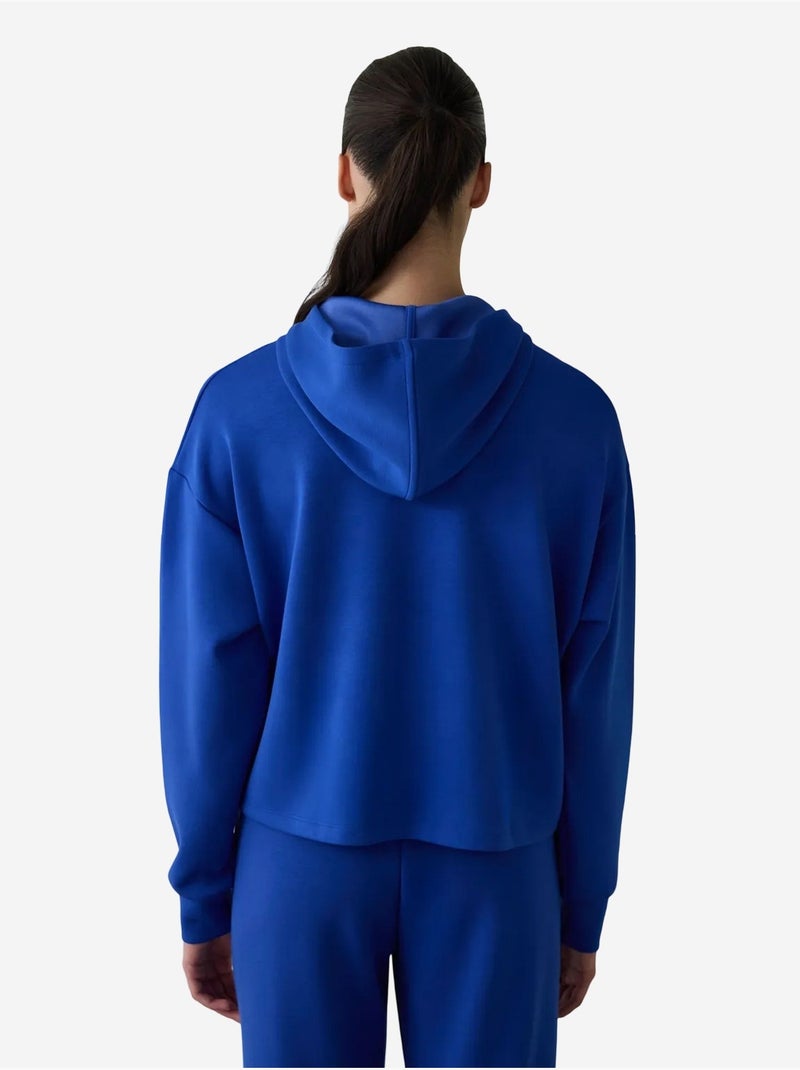 Sweat-shirt à capuche à imprimé slogan, toucher soyeux penti Bleu cobalt - Kiabi