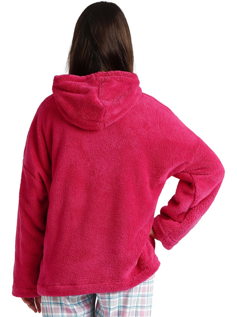 Sweat-shirt à capuche Basica Rose - Kiabi