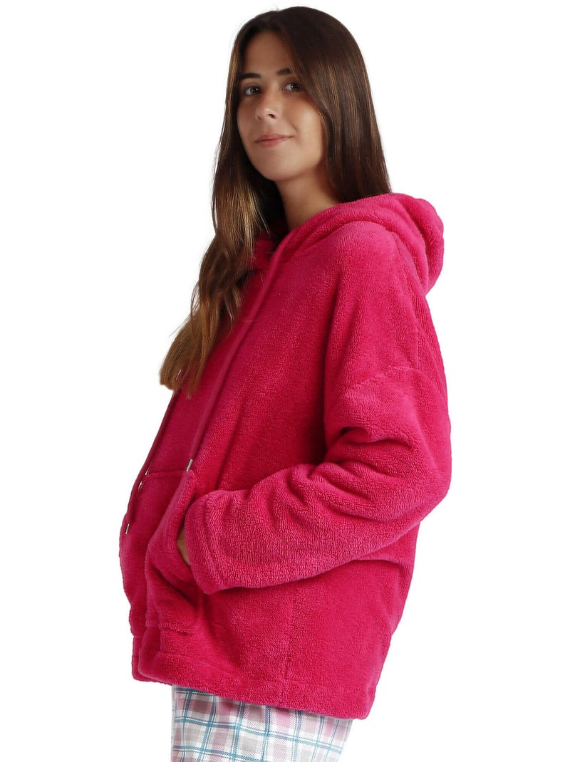 Sweat-shirt à capuche Basica Rose - Kiabi
