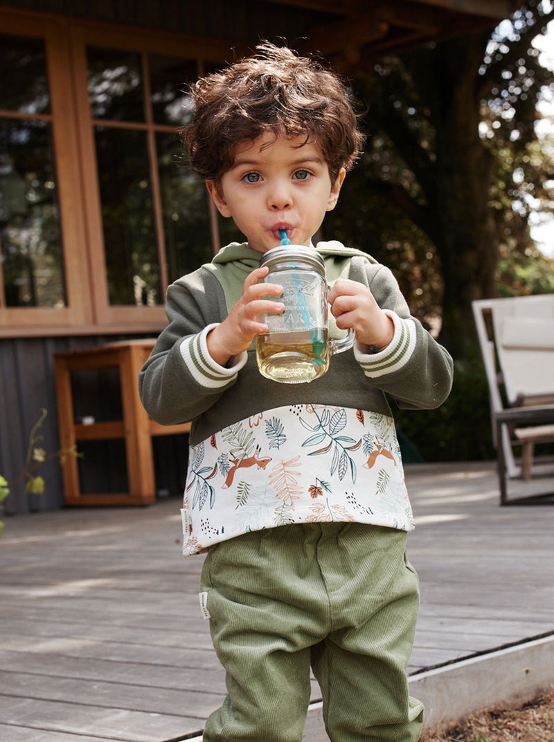 Sweat-shirt à capuche bébé en molleton Montreal Kaki - Kiabi