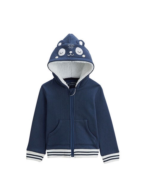 Sweat bébé Géométric noir écru en coton biologique