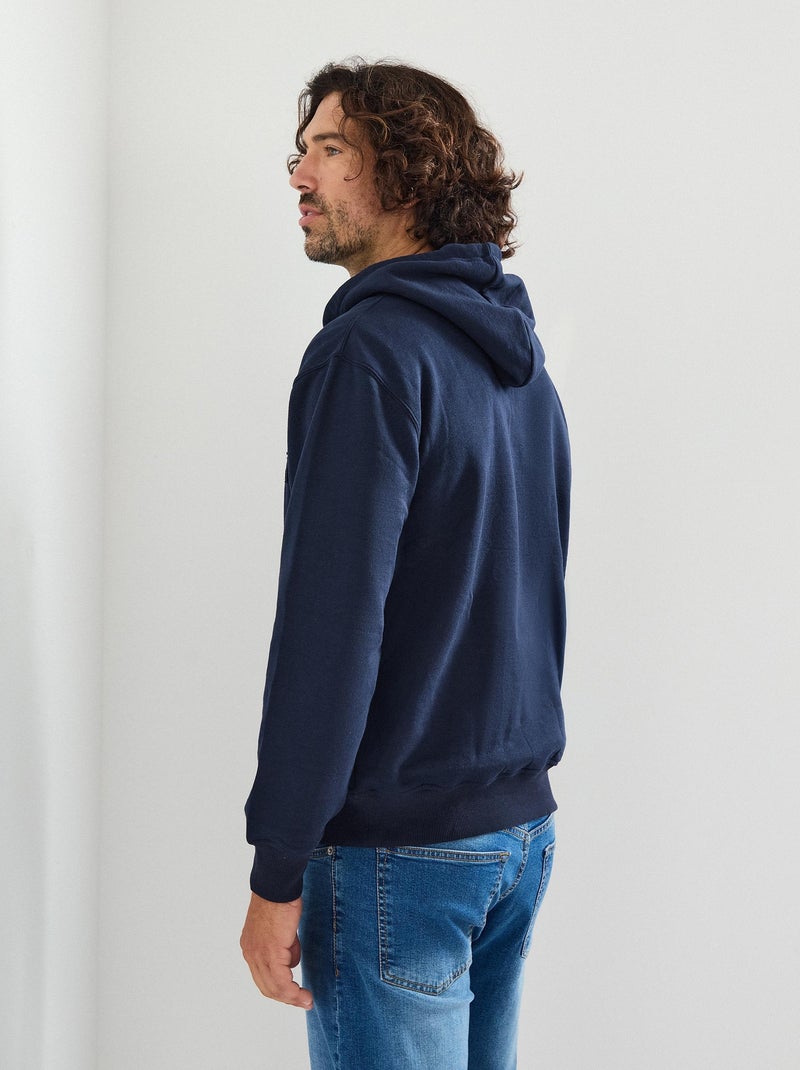 Sweat-shirt à capuche en molleton, MO Fashion Bleu - Kiabi