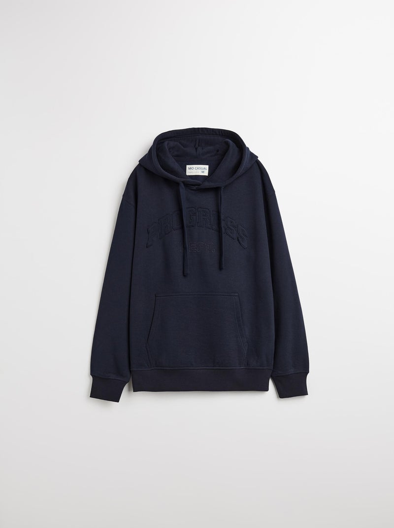 Sweat-shirt à capuche en molleton, MO Fashion Bleu - Kiabi