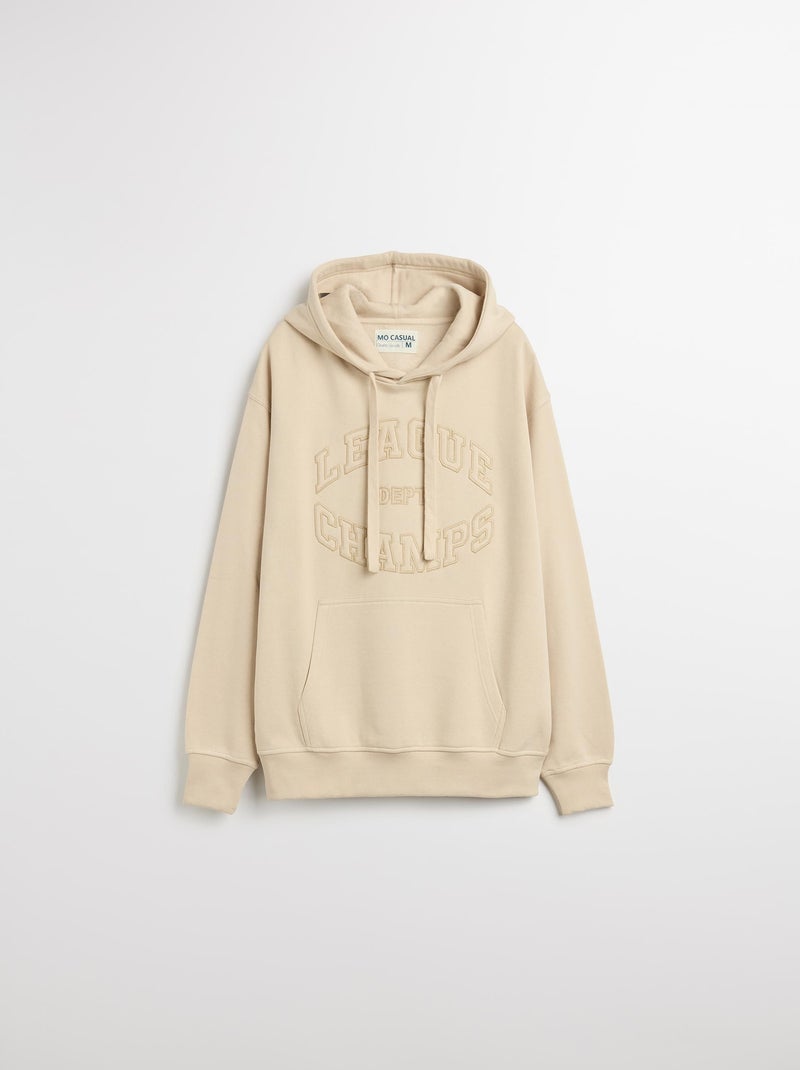 Sweat-shirt à capuche en molleton, MO Fashion Gris - Kiabi