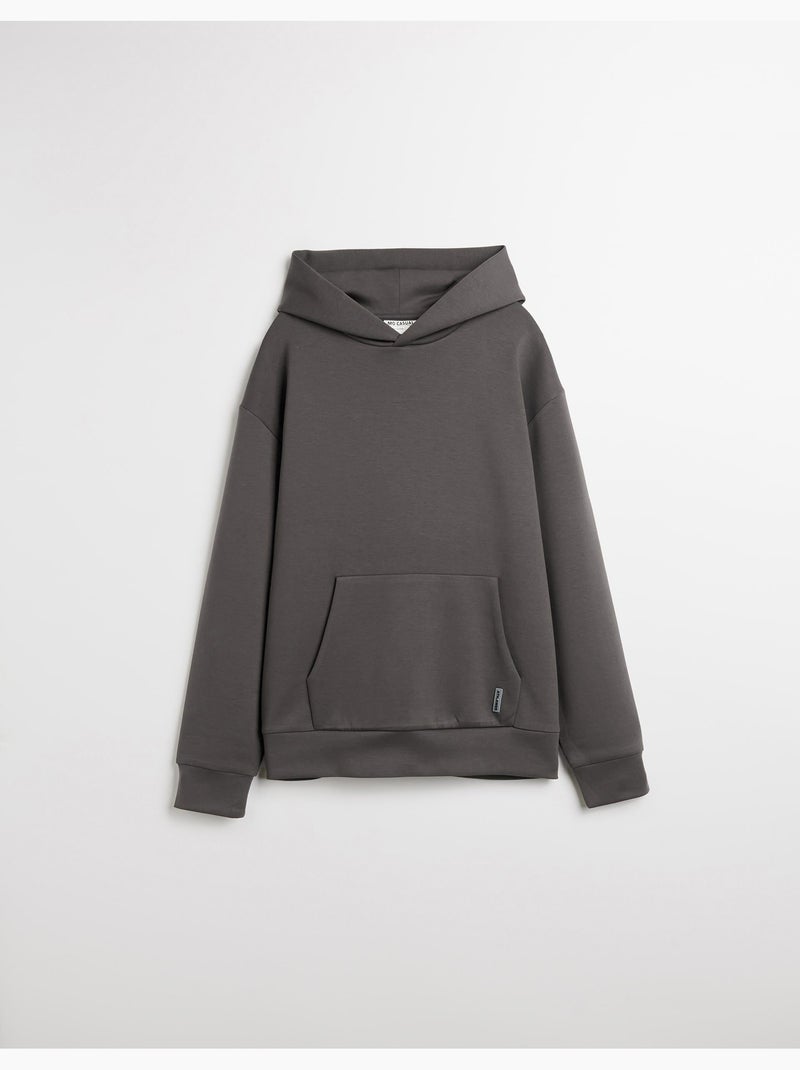 Sweat-shirt à capuche en molleton, MO Fashion Gris - Kiabi