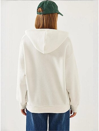 Sweat-shirt à capuche et col en v lucci