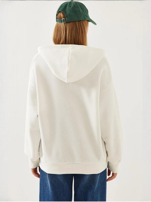 Sweat-shirt à capuche et col en v lucci - Kiabi Sweat-shirt à capuche et col en v lucci - Kiabi