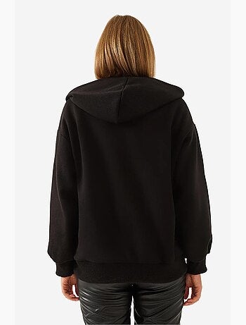 Sweat-shirt à capuche et col en v lucci