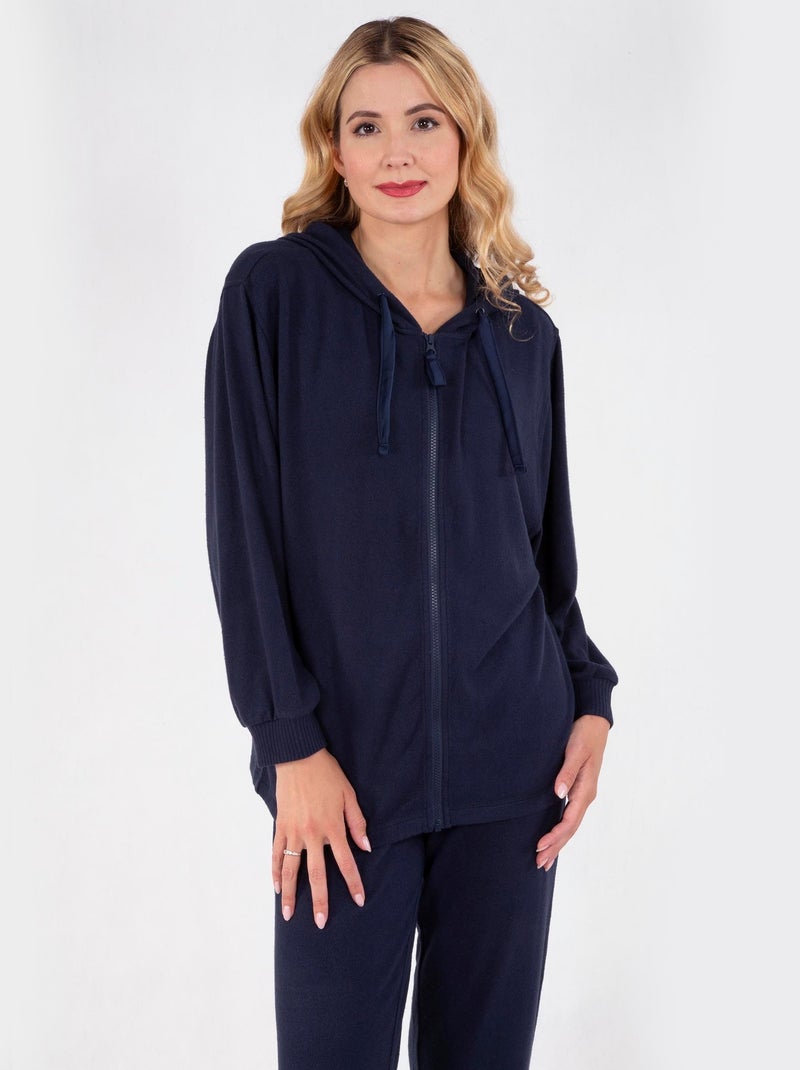 Sweat-shirt à capuche femme marine Isotoner Bleu marine - Kiabi