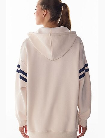Sweat-shirt à capuche imprimé cambridge col v penti