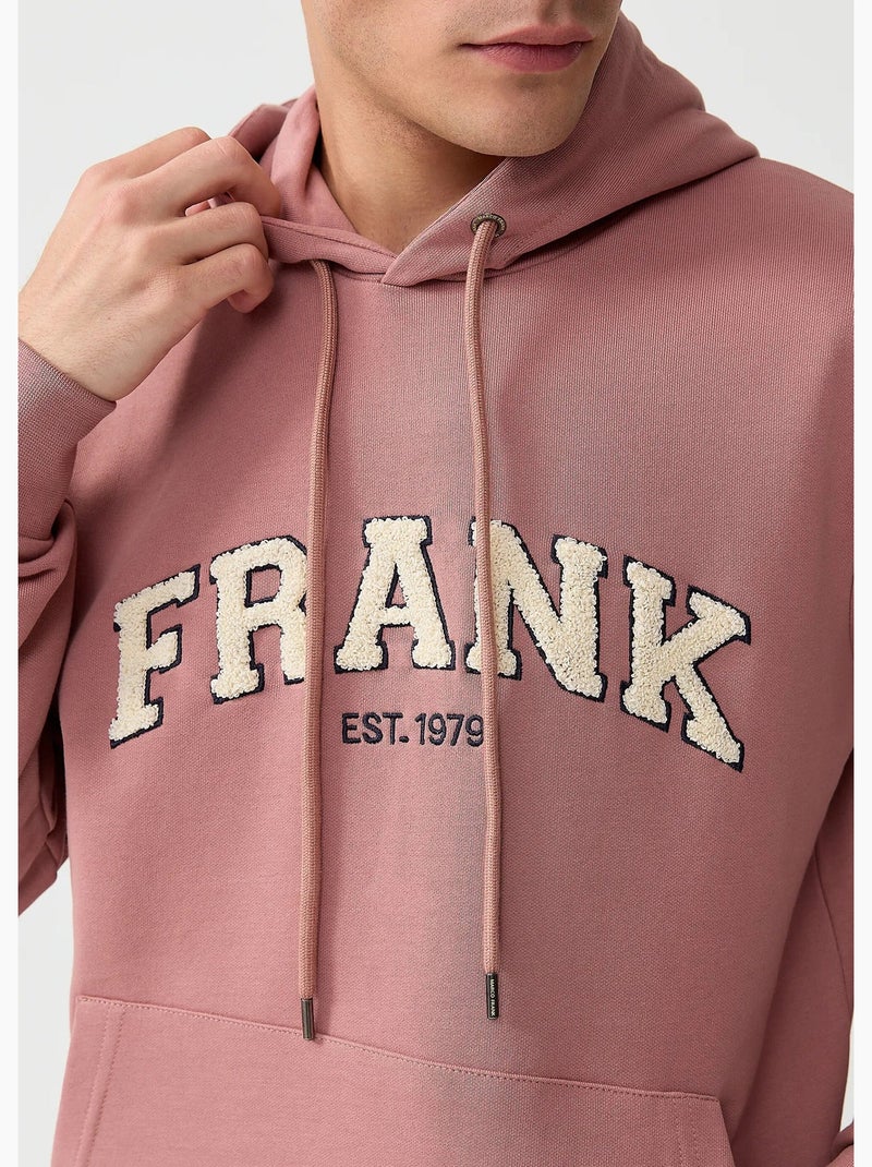Sweat shirt à capuche, logo bouclette - AFIBEL Rose - Kiabi