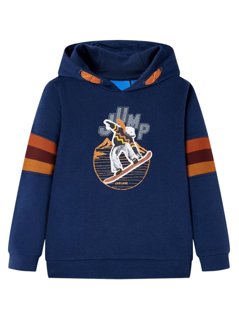 Sweat-shirt À Capuche Pour Enfants Coton - VidaXL Bleu - Kiabi