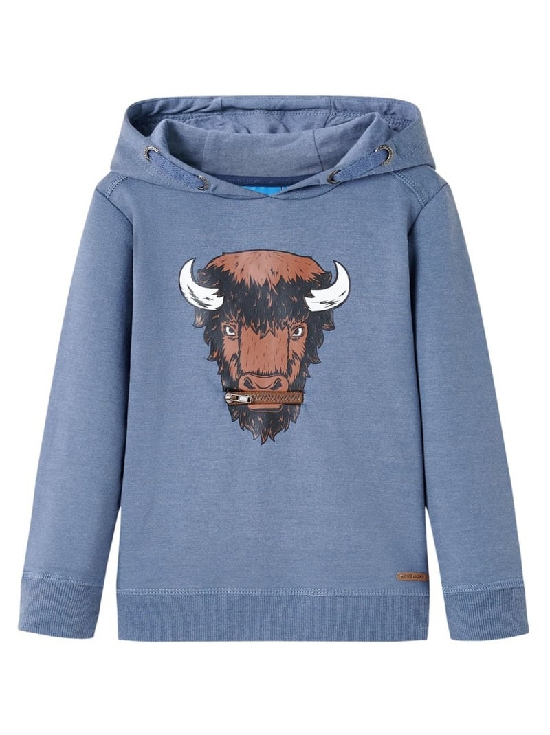 Sweat-shirt À Capuche Pour Enfants Coton - VidaXL Bleu - Kiabi