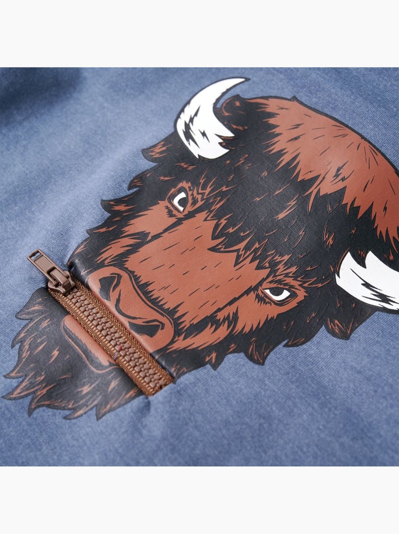 Sweat-shirt À Capuche Pour Enfants Coton - VidaXL Bleu - Kiabi