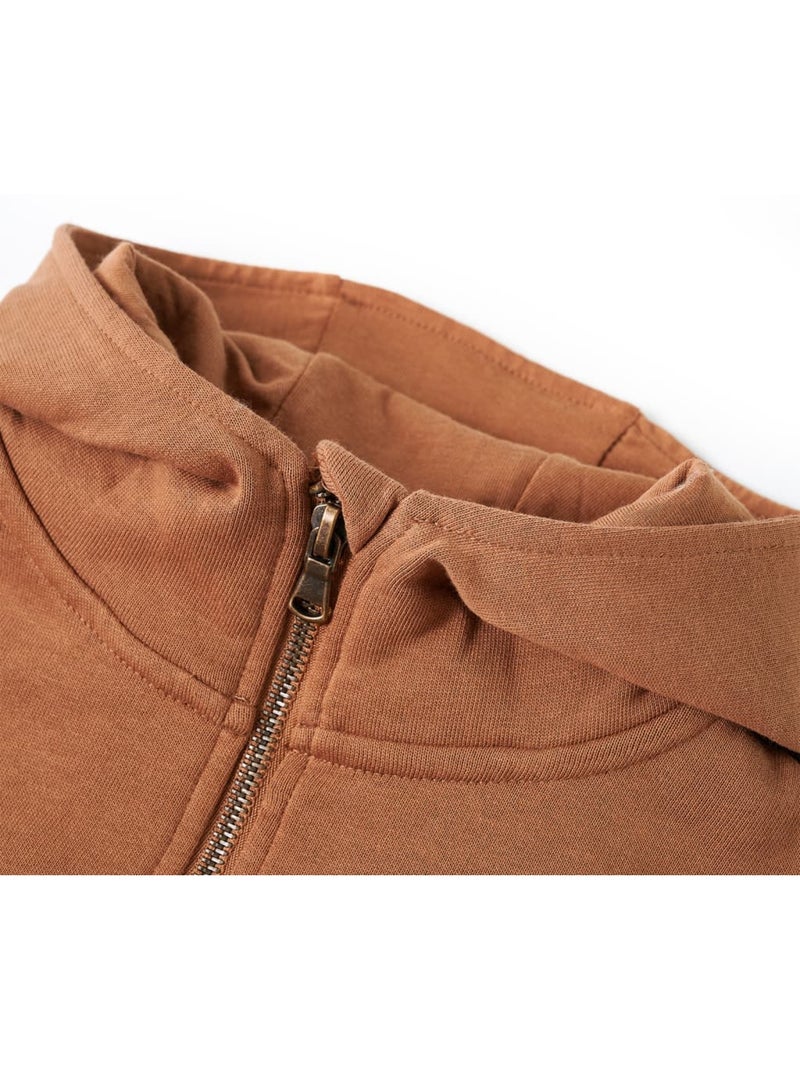 Sweat-shirt À Capuche Pour Enfants Coton - VidaXL gris anthracite - Kiabi