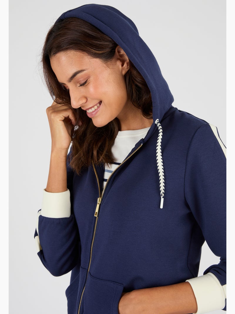 Sweat-shirt à capuche Thermolacyl - Happy D. by Damart Bleu - Kiabi