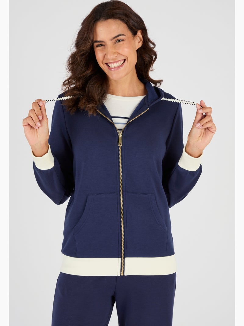 Sweat-shirt à capuche Thermolacyl - Happy D. by Damart Bleu - Kiabi