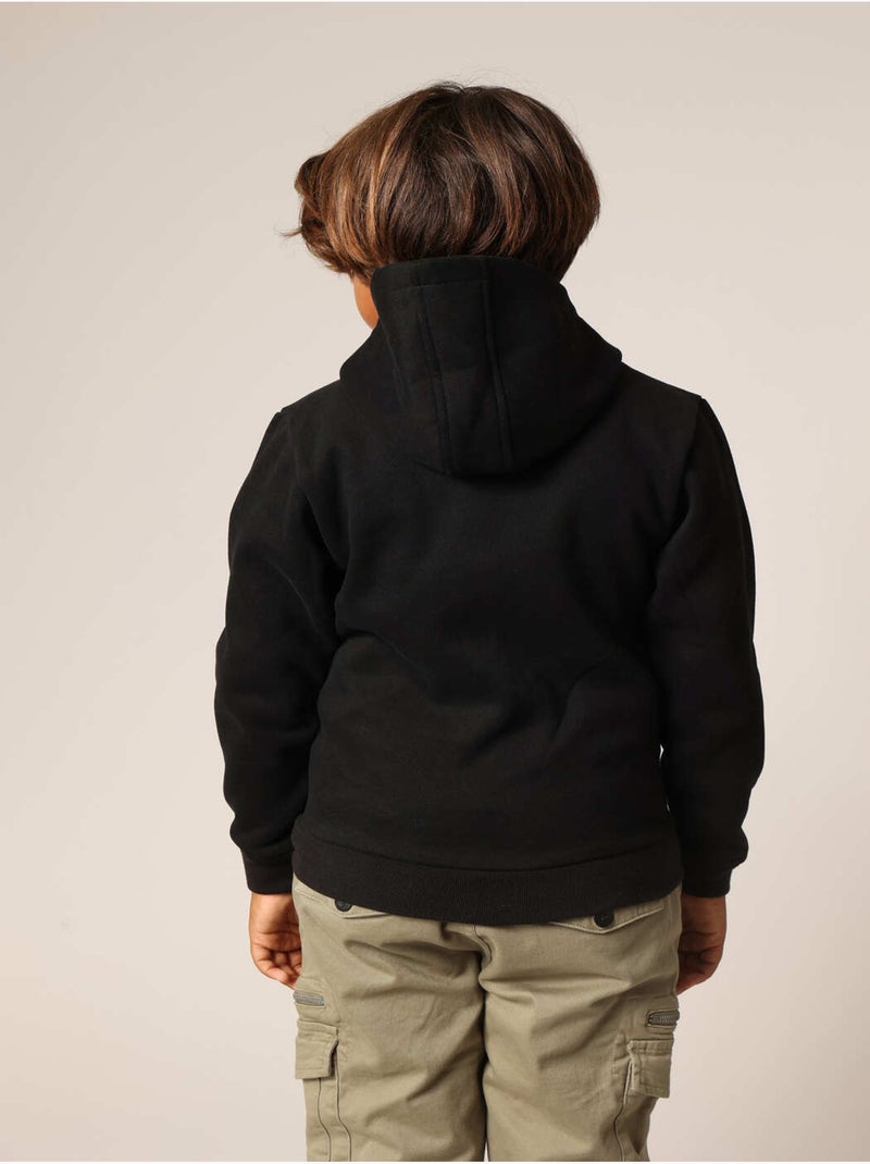 Sweat-shirt à capuche zippé pour garçon
 'Deeluxe' Noir - Kiabi