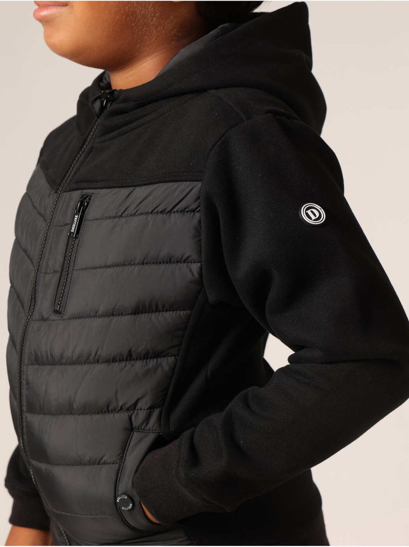 Sweat-shirt à capuche zippé pour garçon
 'Deeluxe' Noir - Kiabi