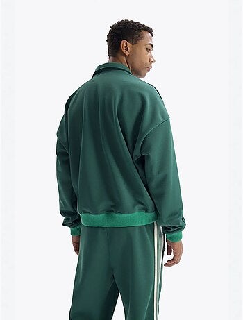 Sweat-shirt à col ouvert, imprimé et détail cravate giesto